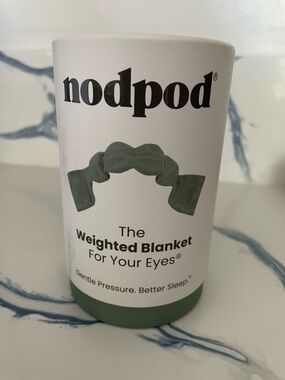 nodpod Olive Green Weighted Eye Blanket – Gentle Pressure for Relaxation